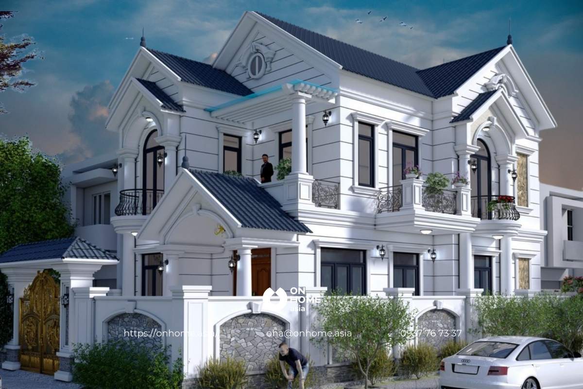 Biệt thự mái Thái 2 tầng ấn tượng