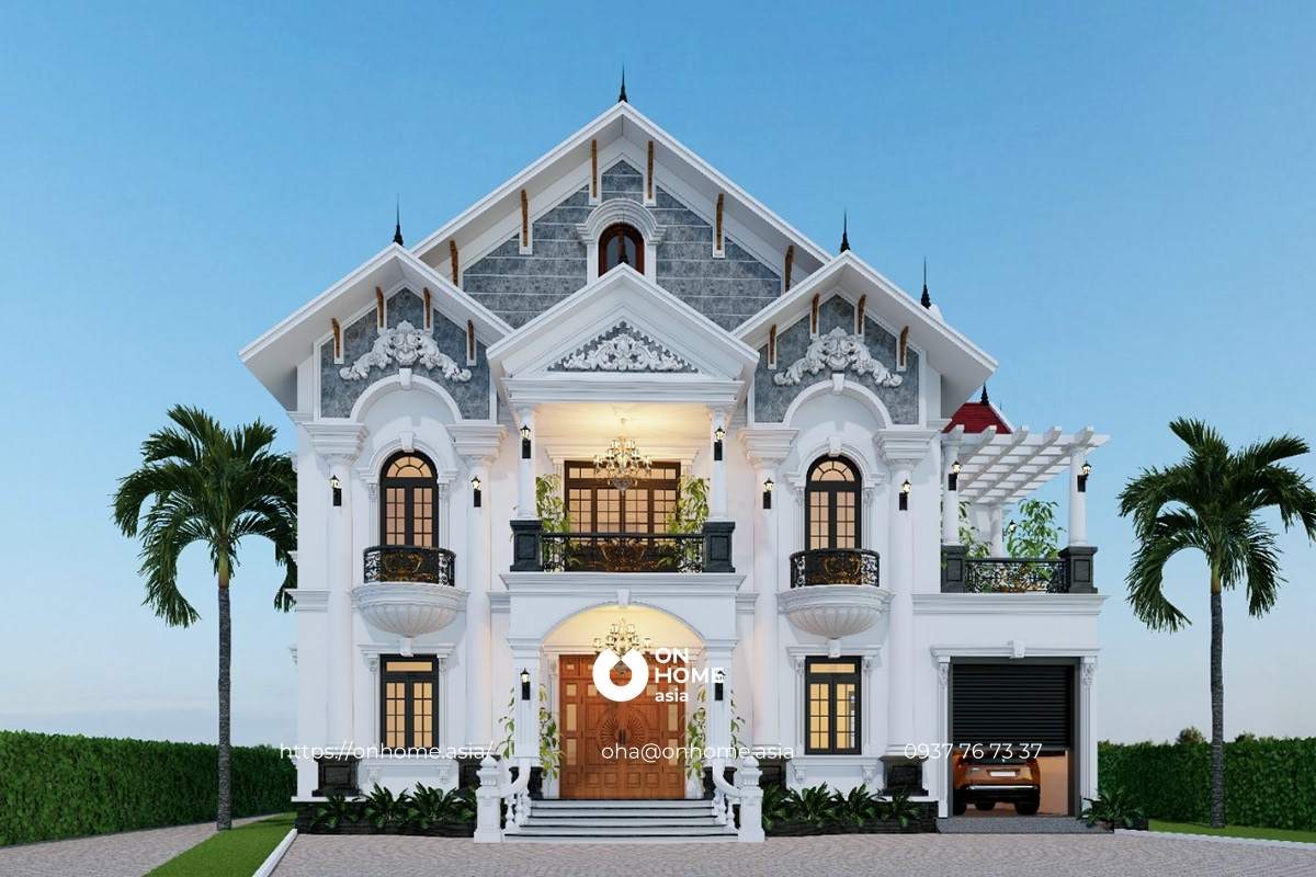 Thiết kế biệt thự mái Thái ấn tượng, đẹp