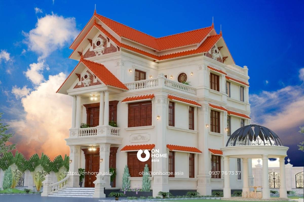 Biệt thự mái Thái 3 tầng 5 phòng ngủ