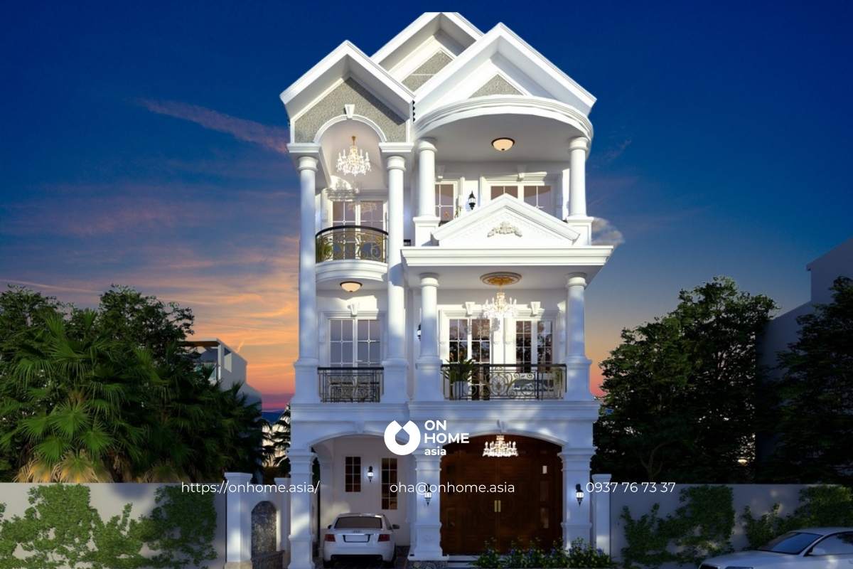 Nhà biệt thự mái Thái Tân Cổ Điển