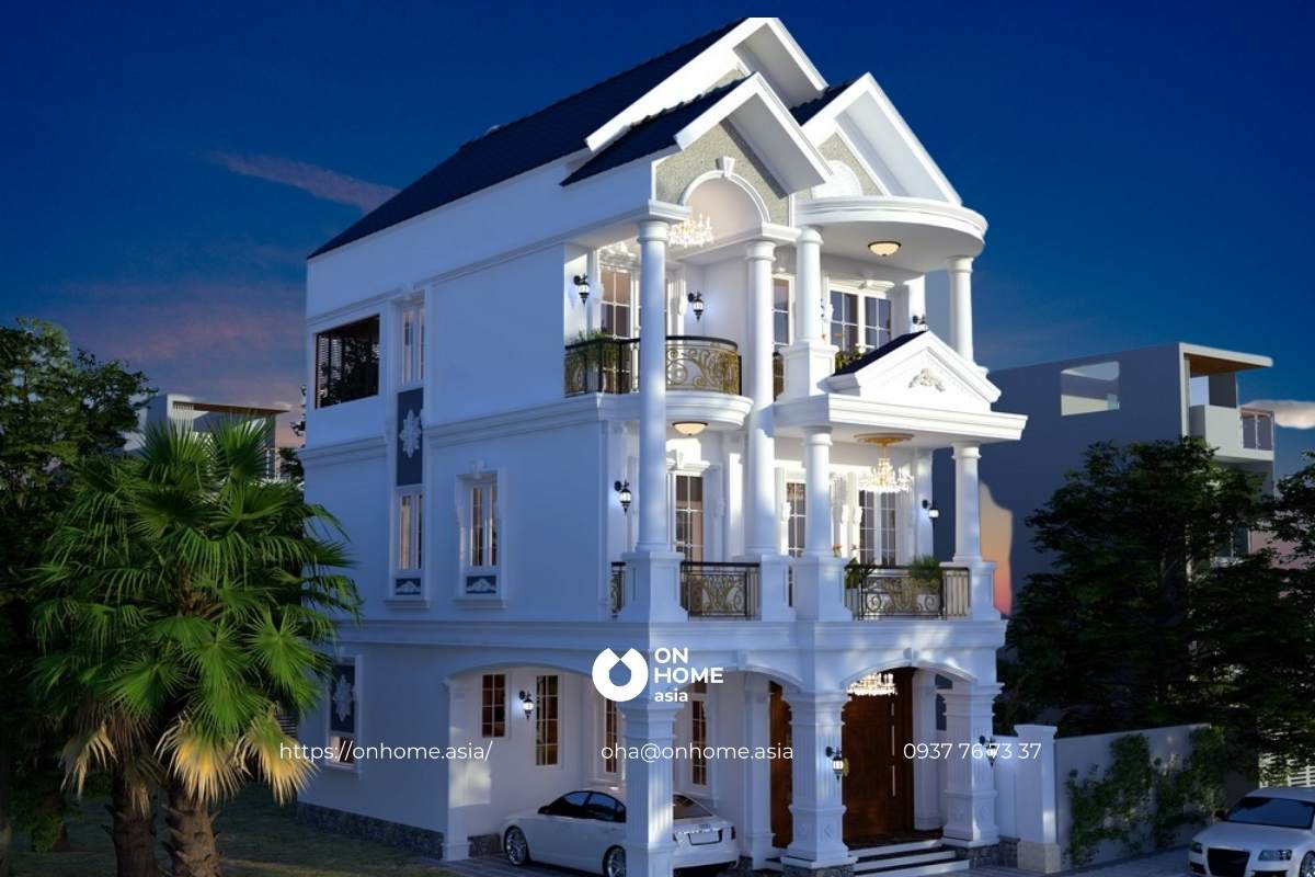 Nhà biệt thự mái Thái Tân Cổ Điển