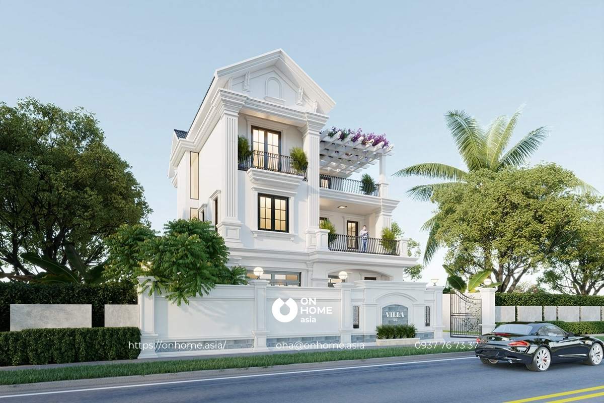 Biệt thự mái Thái 3 tầng 4 phòng ngủ