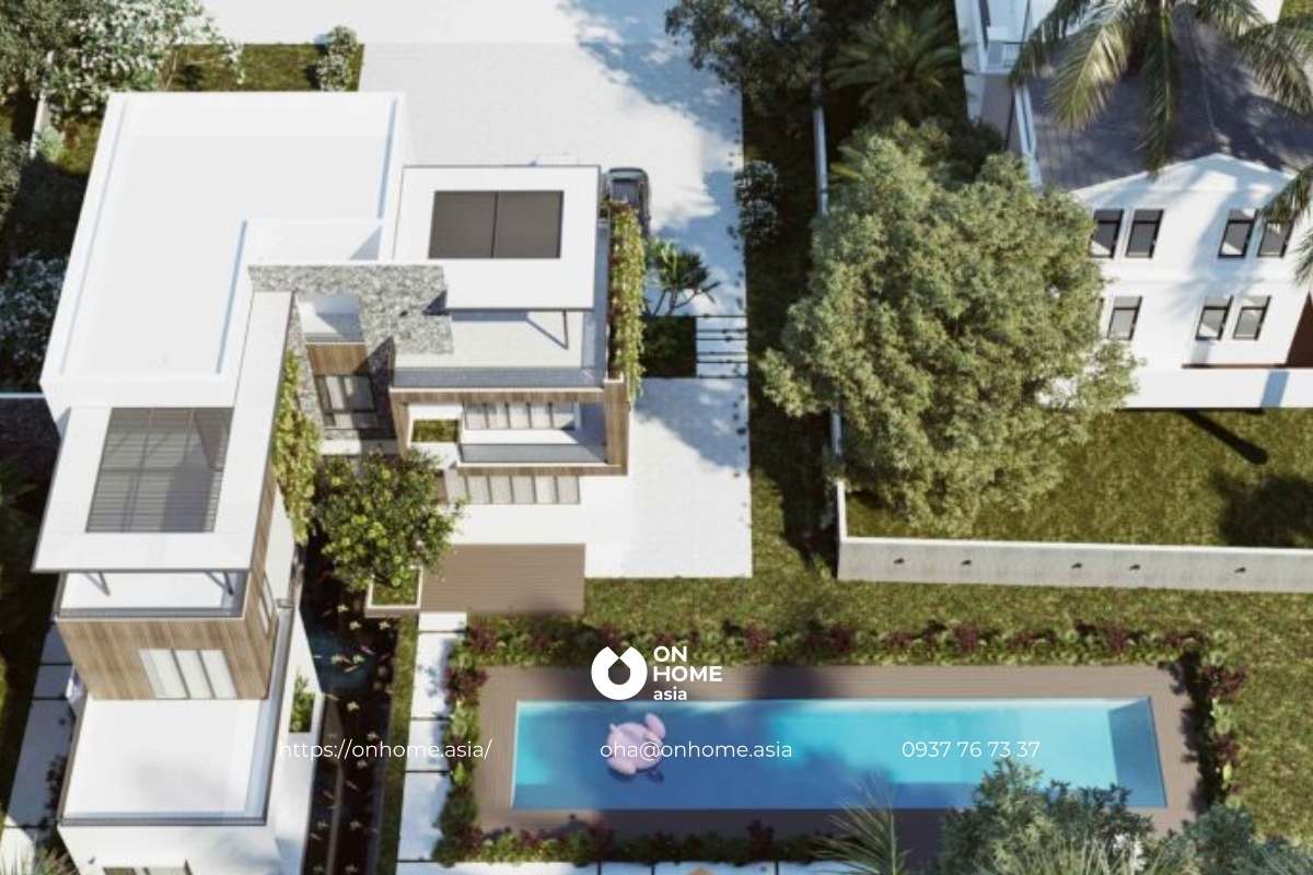 Biệt thự vườn 2 tầng có hồ bơi