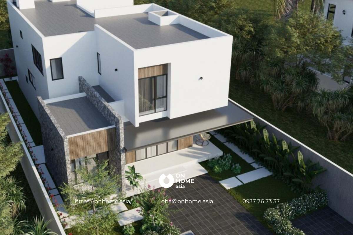 Biệt thự vườn mini đẹp, hiện đại