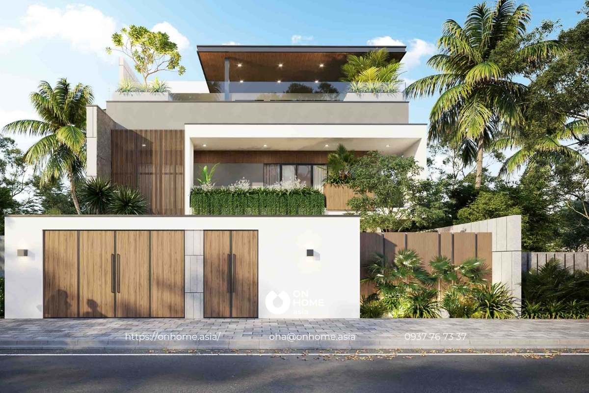 Thiết kế biệt thự vườn 3 tầng sang trọng