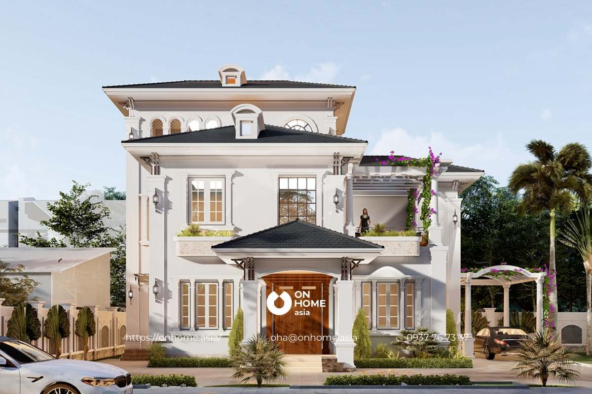 Mẫu thiết kế biệt thự vườn mái Nhật đẹp