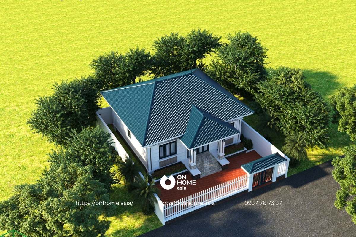 Biệt thự nhà vườn cấp 4 đơn giản mà đẹp