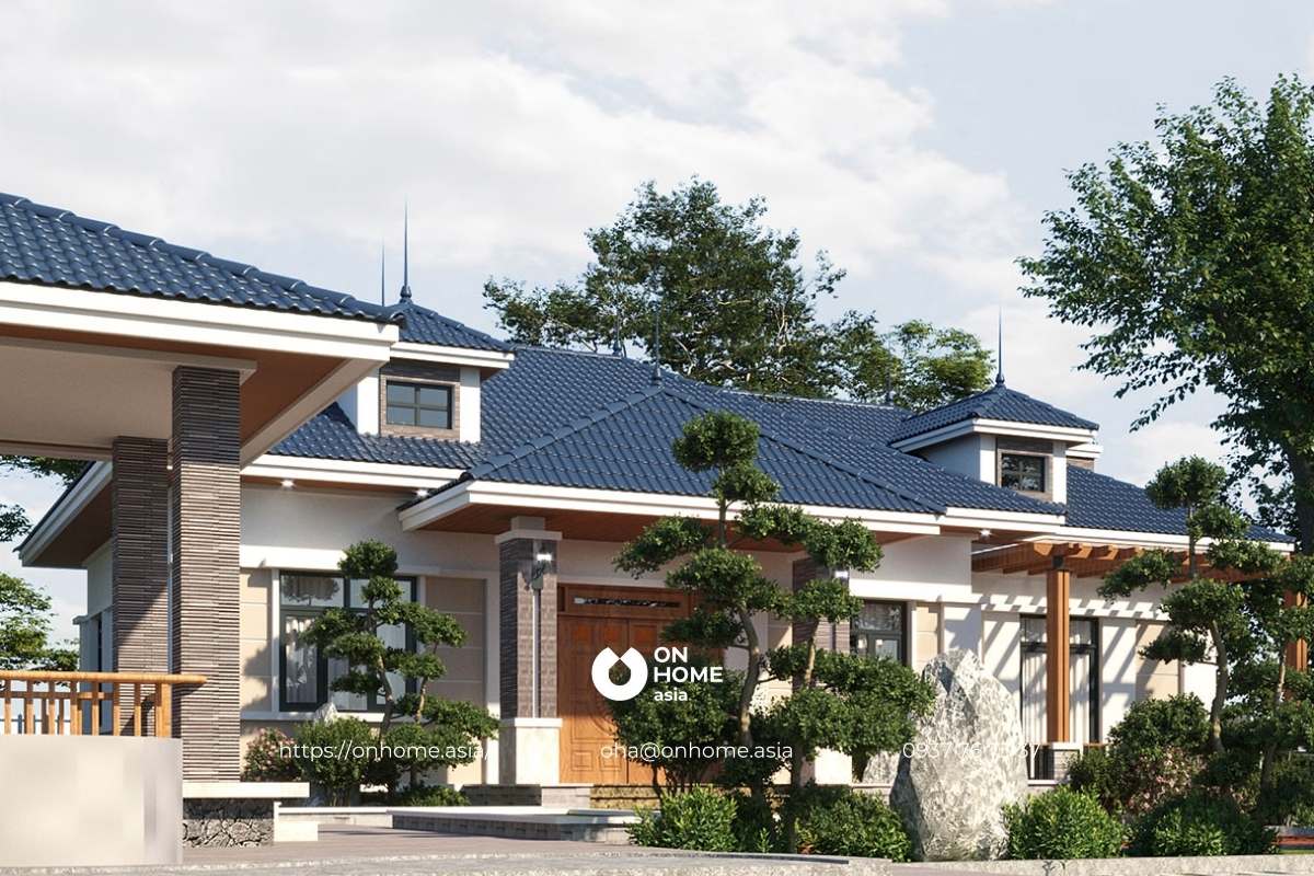 Mẫu biệt thự nhà vườn cấp 4 sang trọng