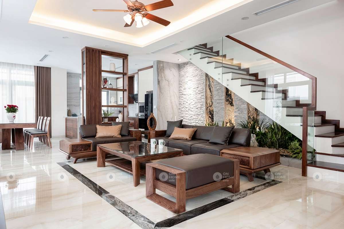 Cách kế bàn ghế phòng khách nhà ống