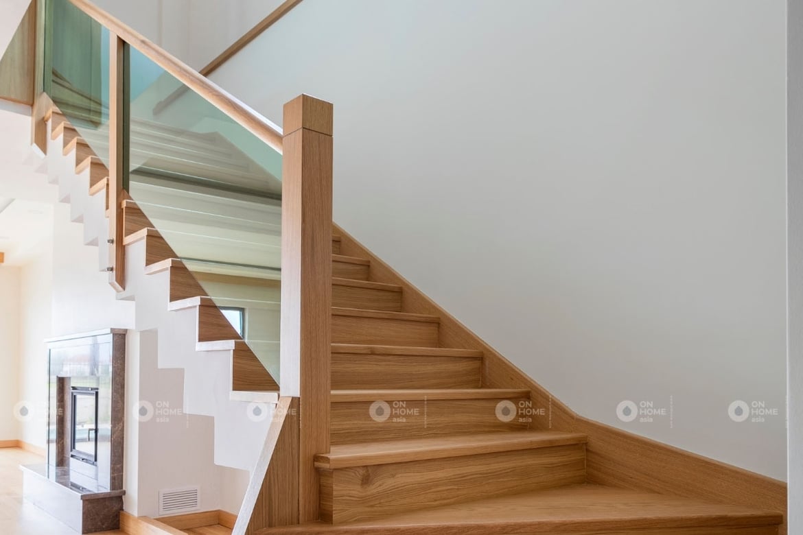 Chất liệu gỗ trong thiết kế cầu thang