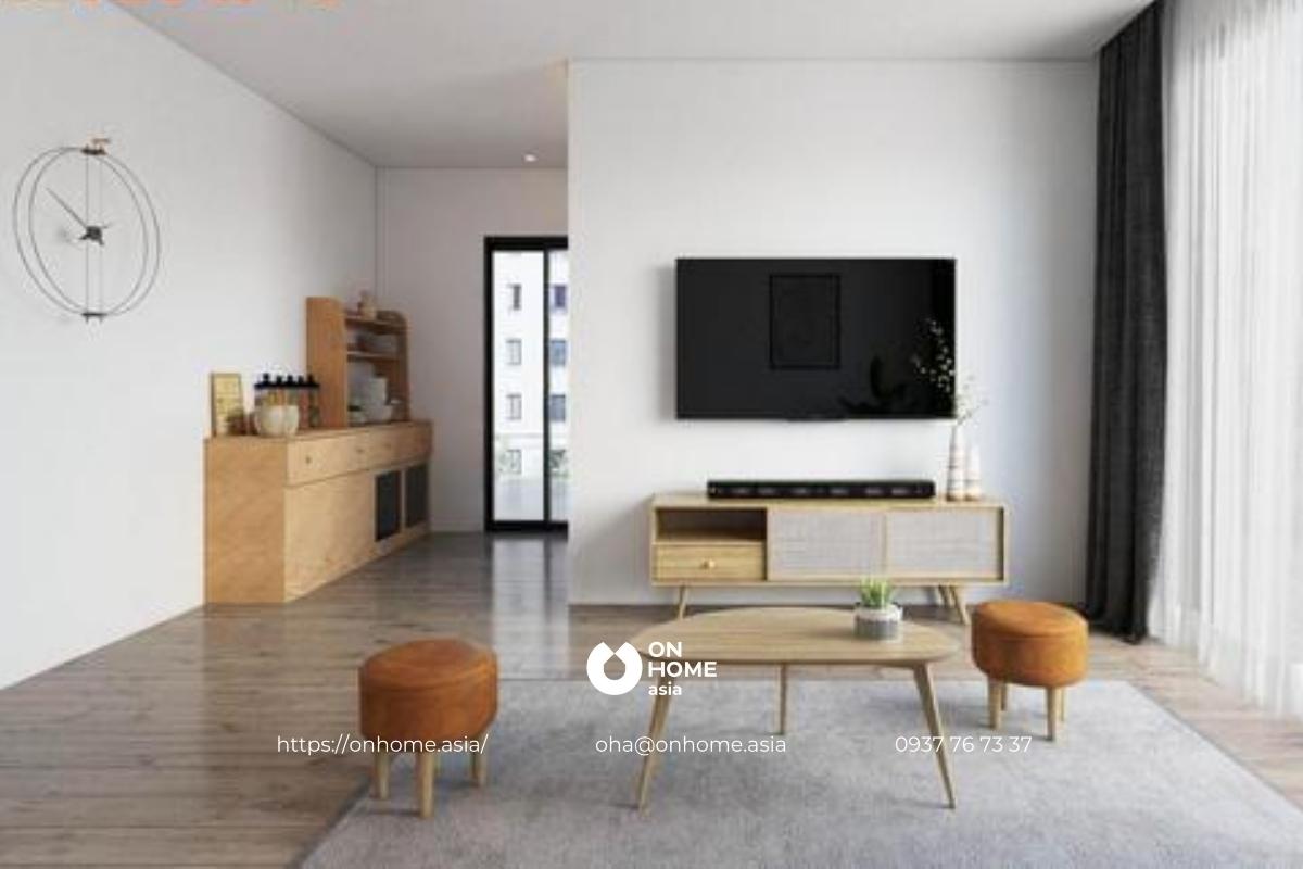 Concept nội thất phòng khách Bonny