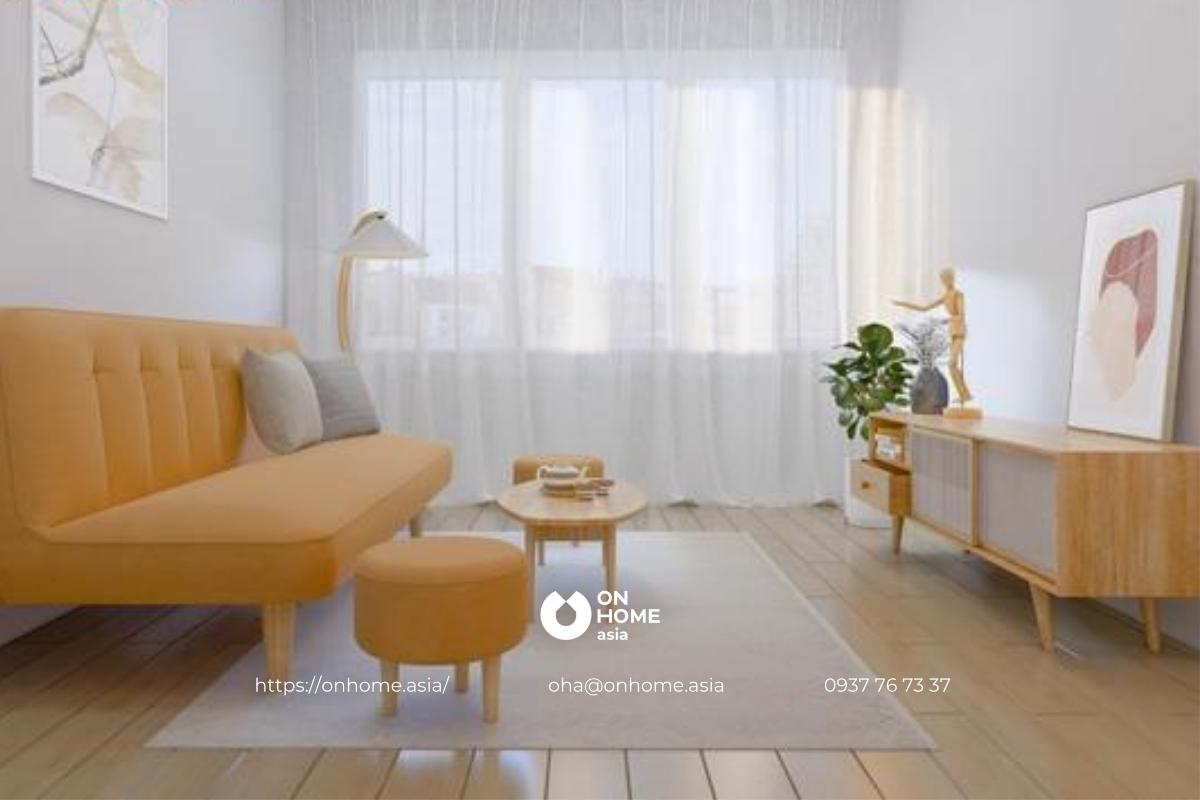 Combo phòng khách Bumbee với tông màu vàng chủ đạo