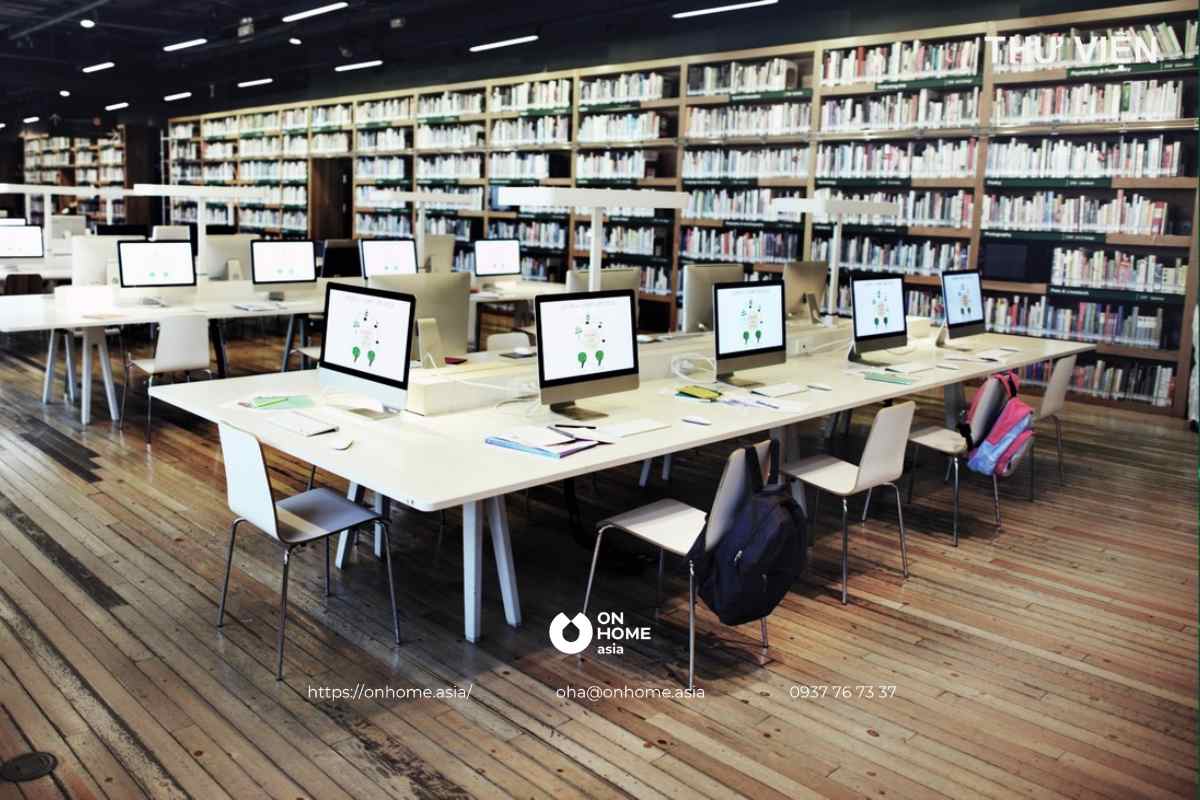 Phòng thư viện dự án The Emerald Thuận An