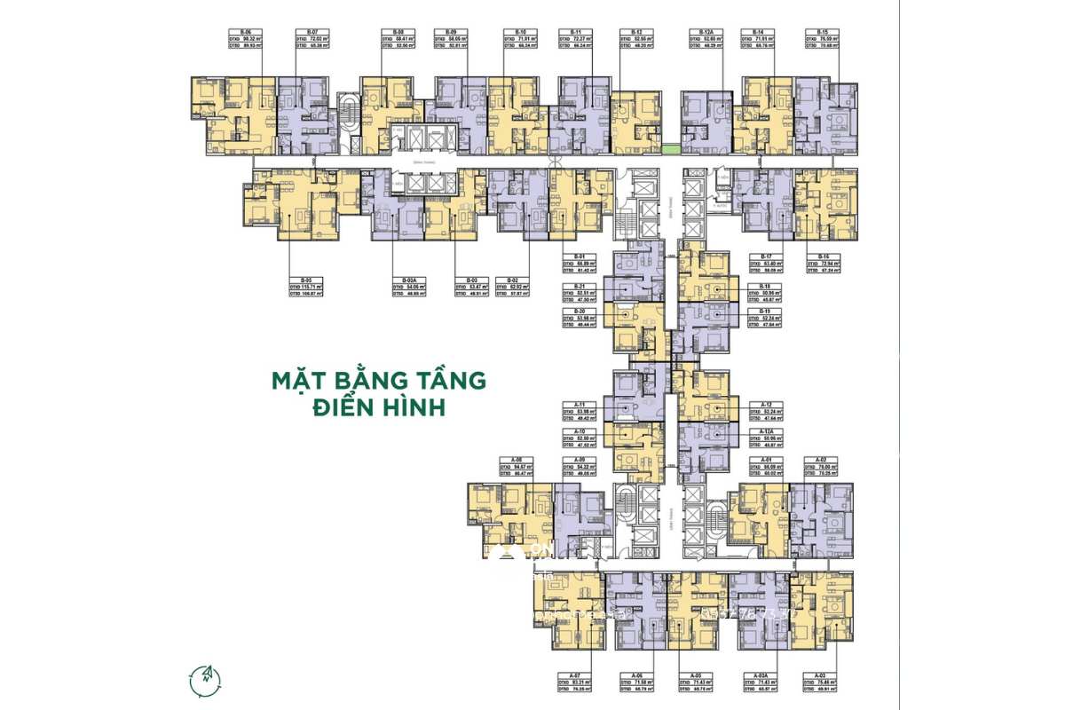 Mặt bằng tầng điển hình dự án The Emerald