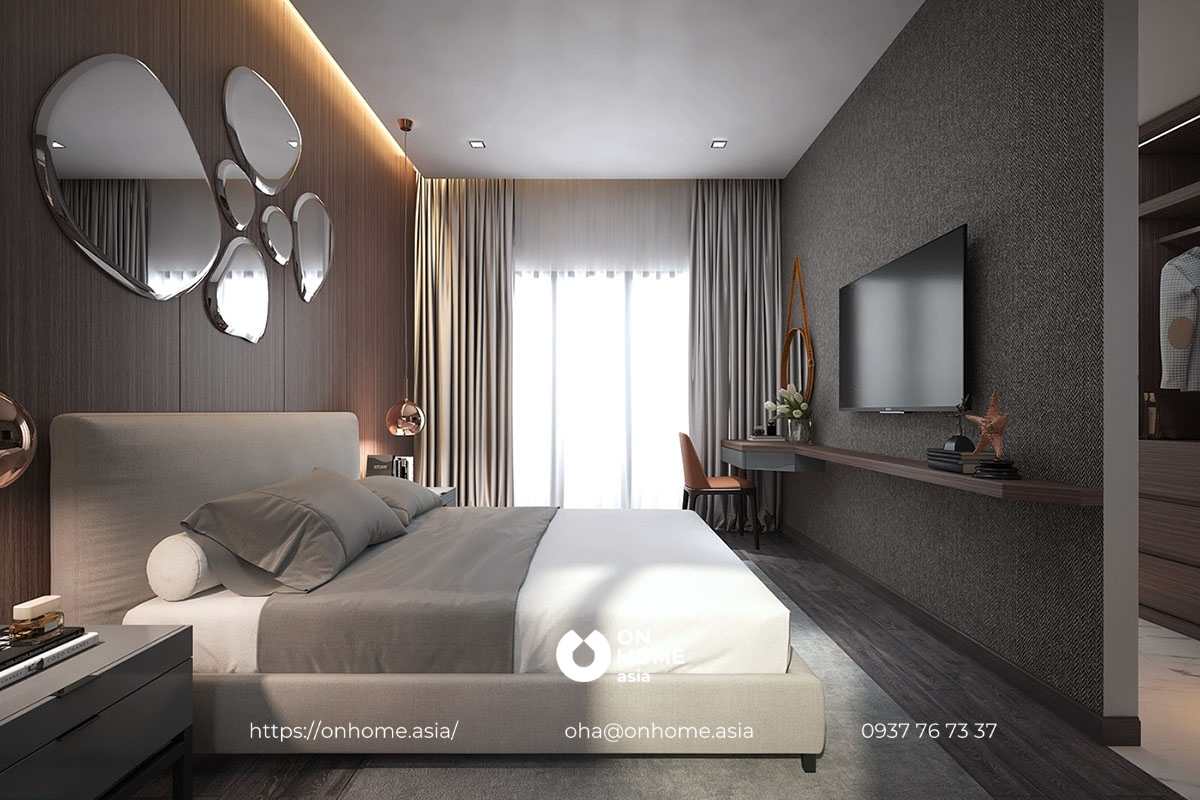 Thiết kế nội thất phòng ngủ nhà phố The Standard Central Park
