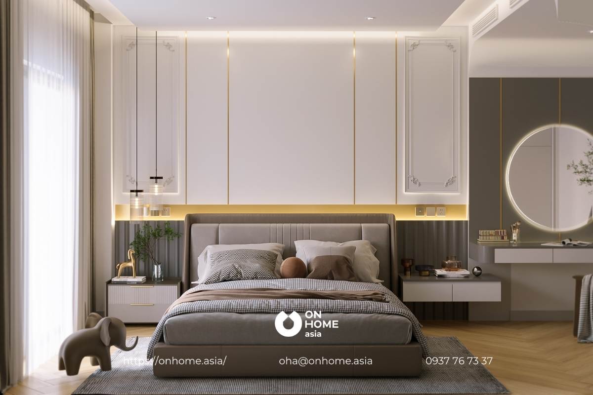 Nội thất phòng ngủ Master sang trọng