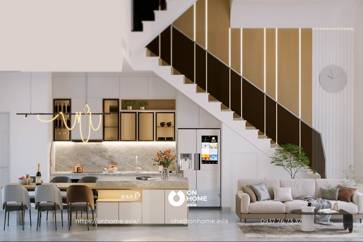 Thiết kế nội thất nhà phố The Central Park Bình Dương