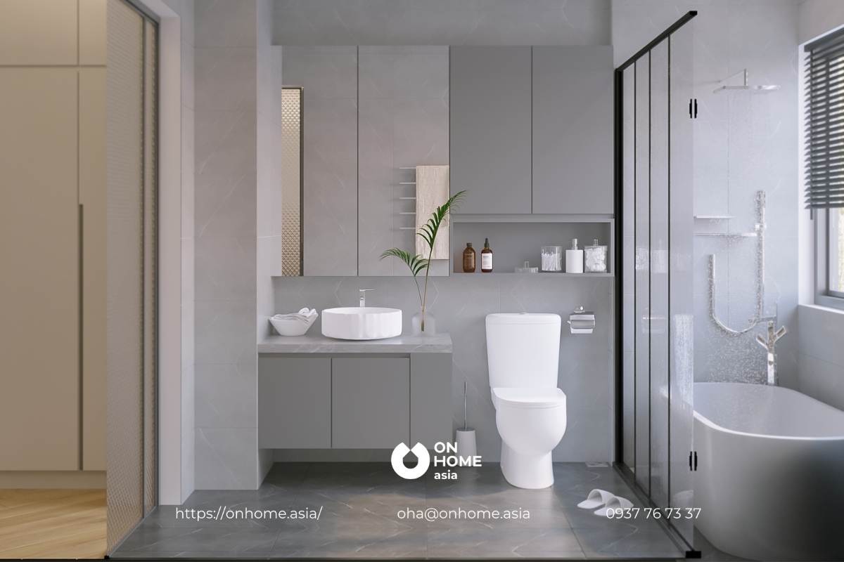 Phòng vệ sinh đơn giản