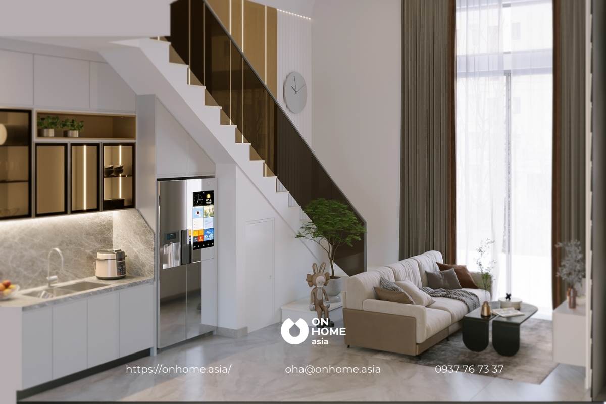 Thiết kế nội thất phòng khách The Central Park Bình Dương