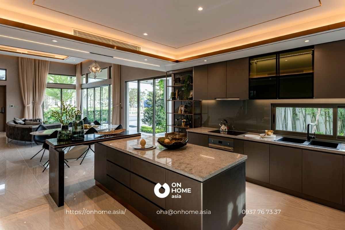 Phòng bếp căn Shophouse 4 tầng The Standard