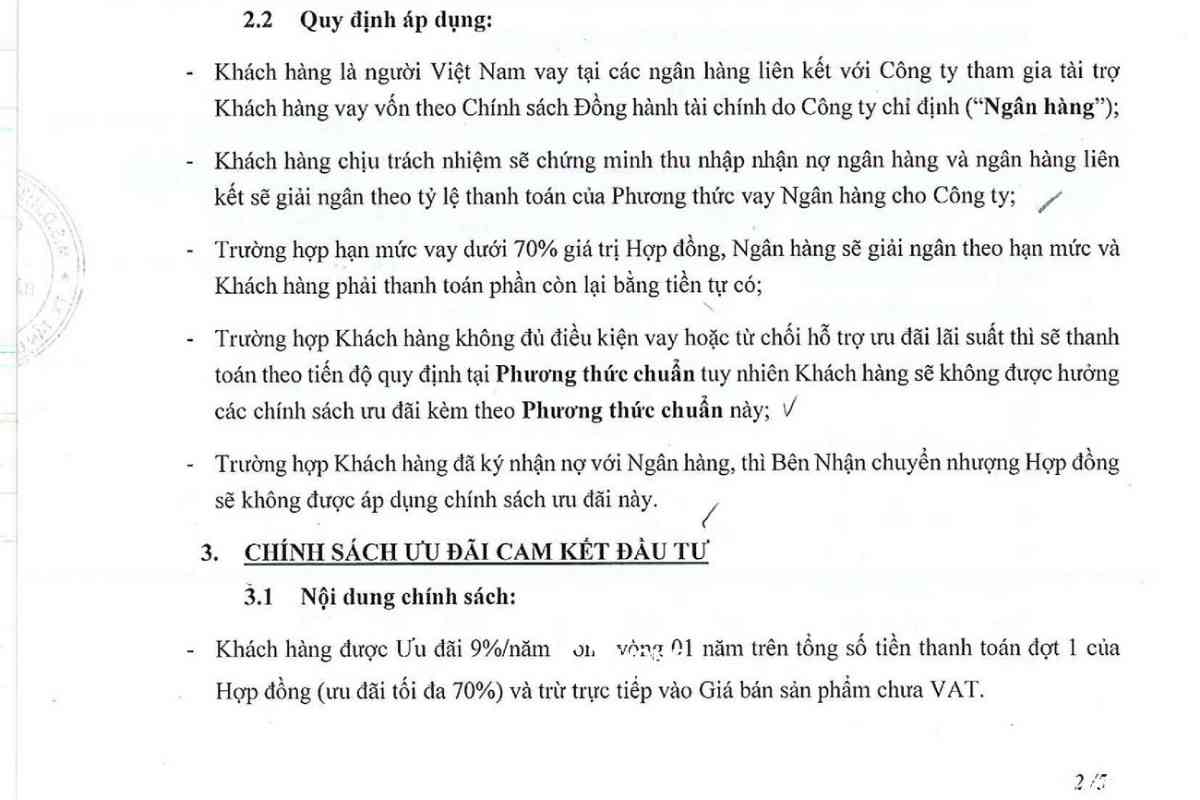 Chính sách thanh toán dự án nhà phố The Standard Tân Uyên