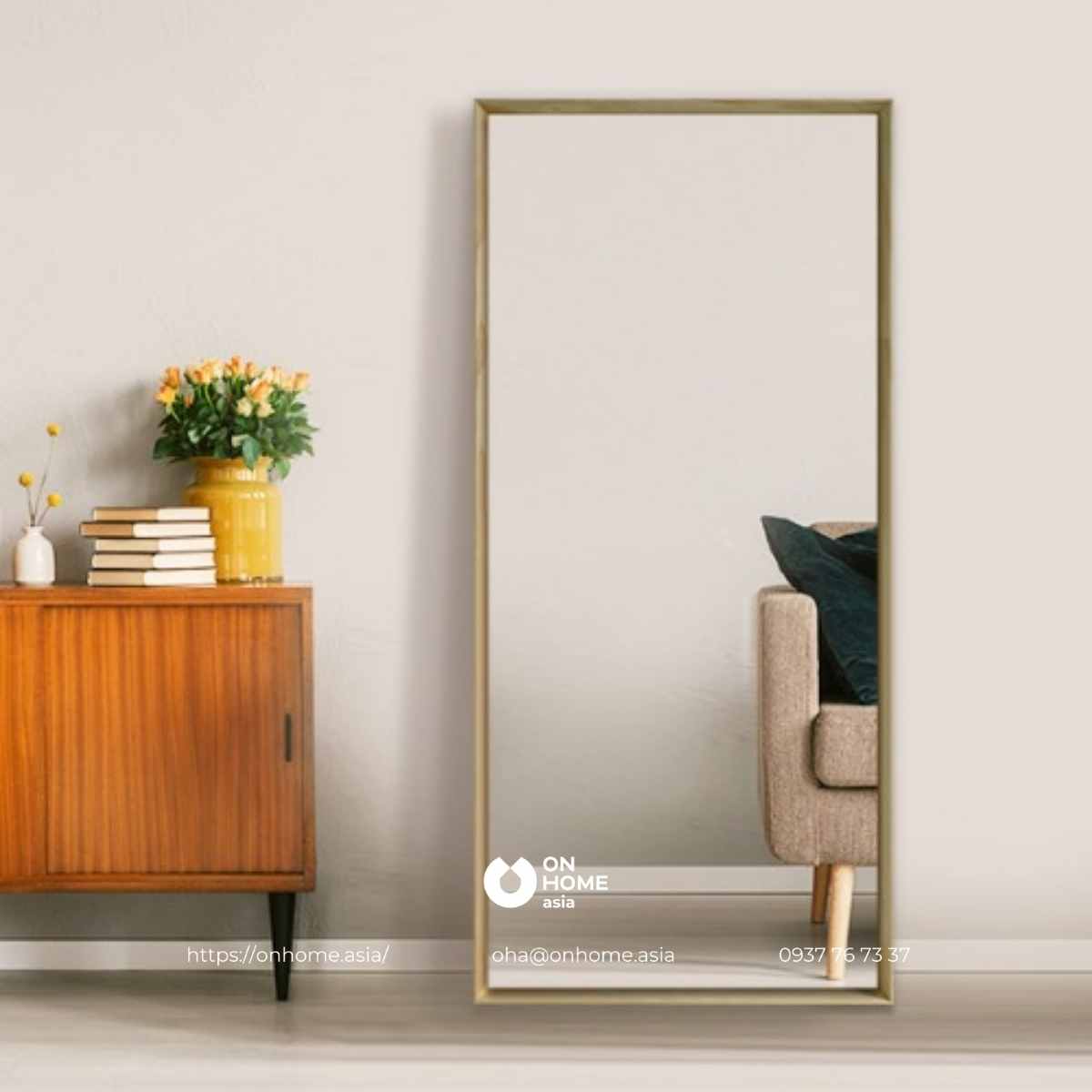 Gương trang trí phòng khách cao cấp