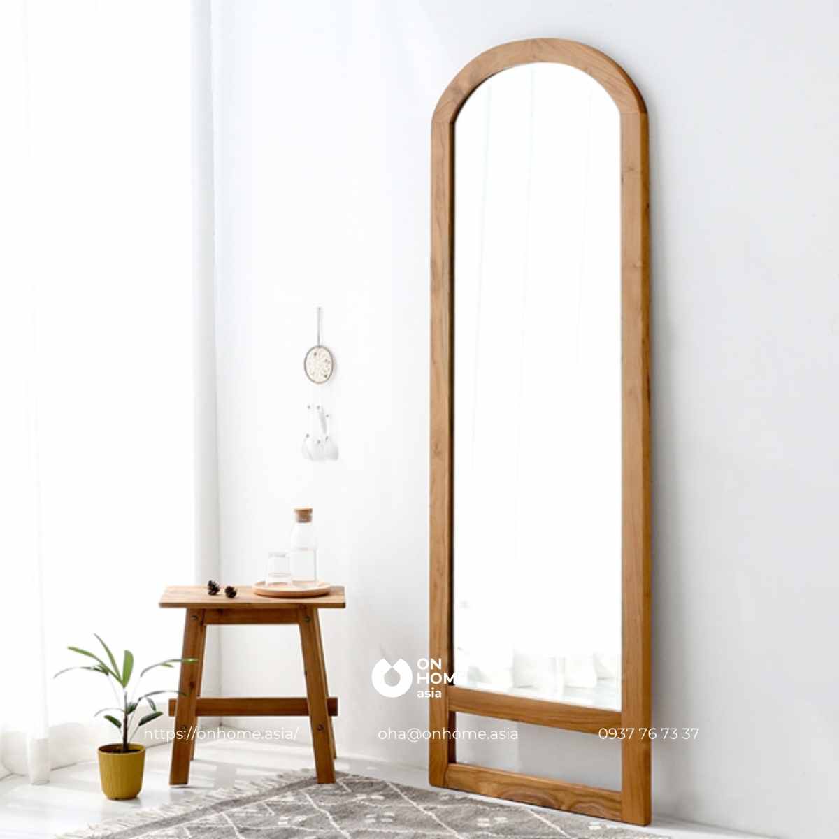 Gương đứng dựa tường soi toàn thân đẹp