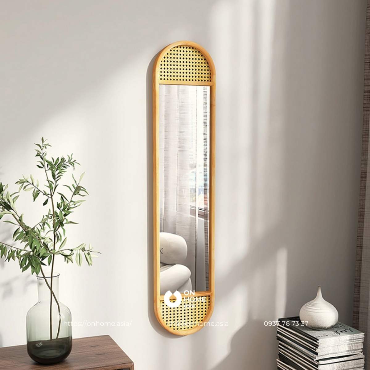 Gương soi toàn thân treo tường phong cách Bắc Âu thanh lịch