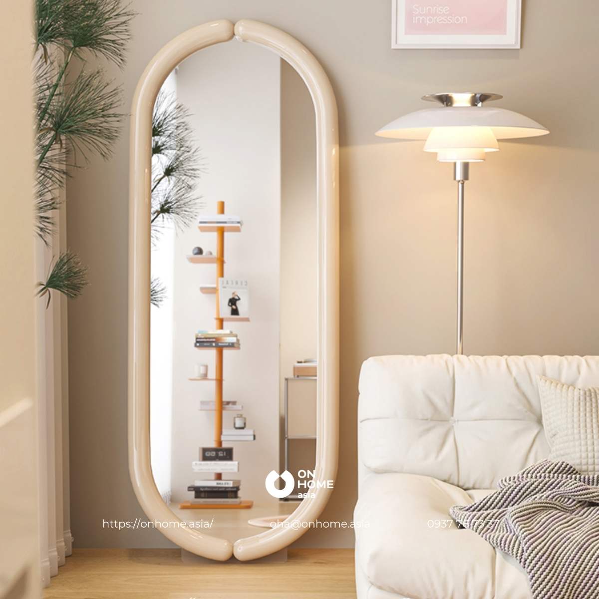 Gương phòng ngủ thiết kế lạ mắt