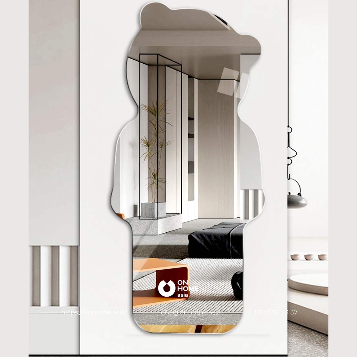 Gương trang trí phòng khách đẹp