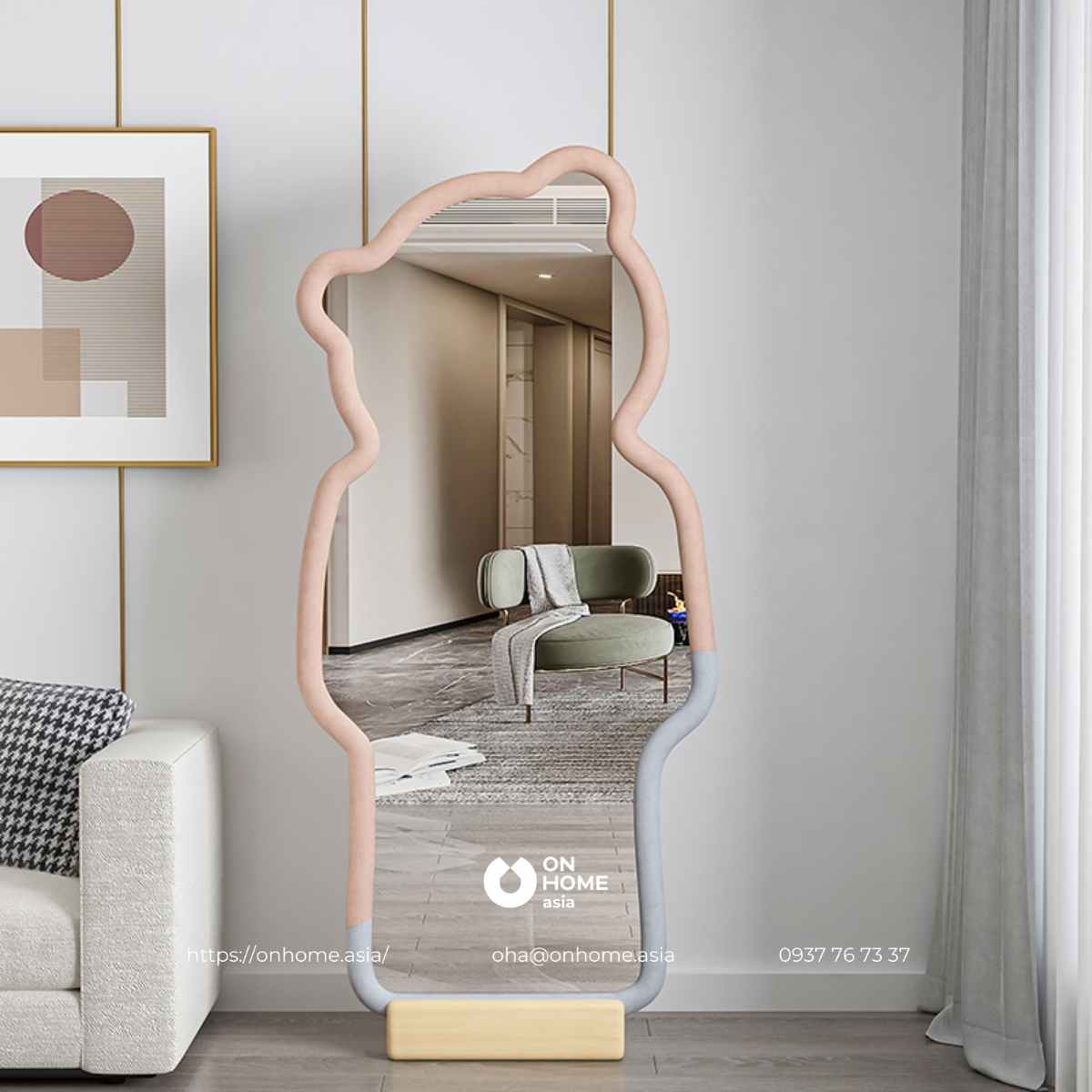 Gương trang trí hình chú gấu dễ thương