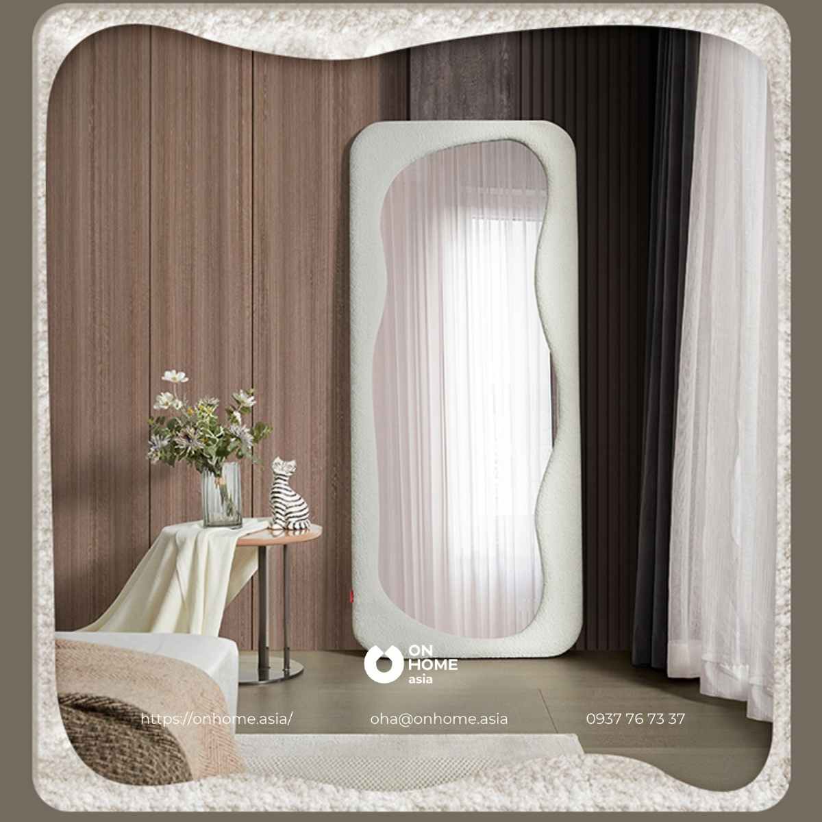 Gương trang trí phòng ngủ đẹp mắt