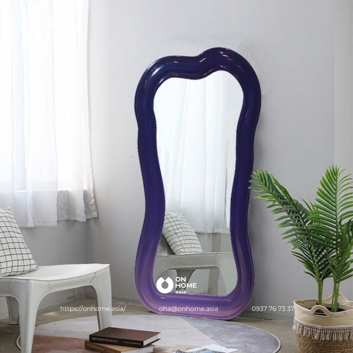 Gương đứng soi toàn thân màu xanh đẹp