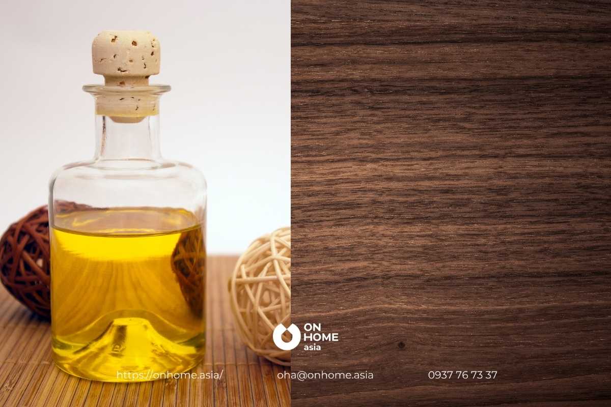 Dùng dầu để duy trì màu gỗ Óc Chó&nbsp;