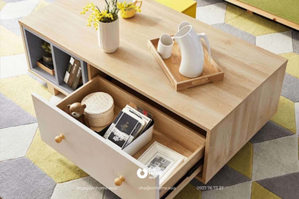 Bàn trà bằng gỗ công nghiệp