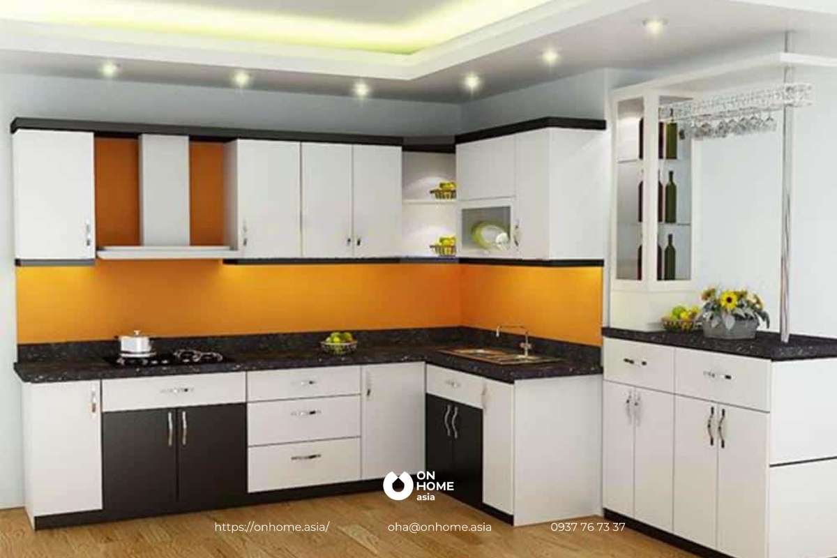 Tủ bếp gỗ công nghiệp HDF&nbsp;