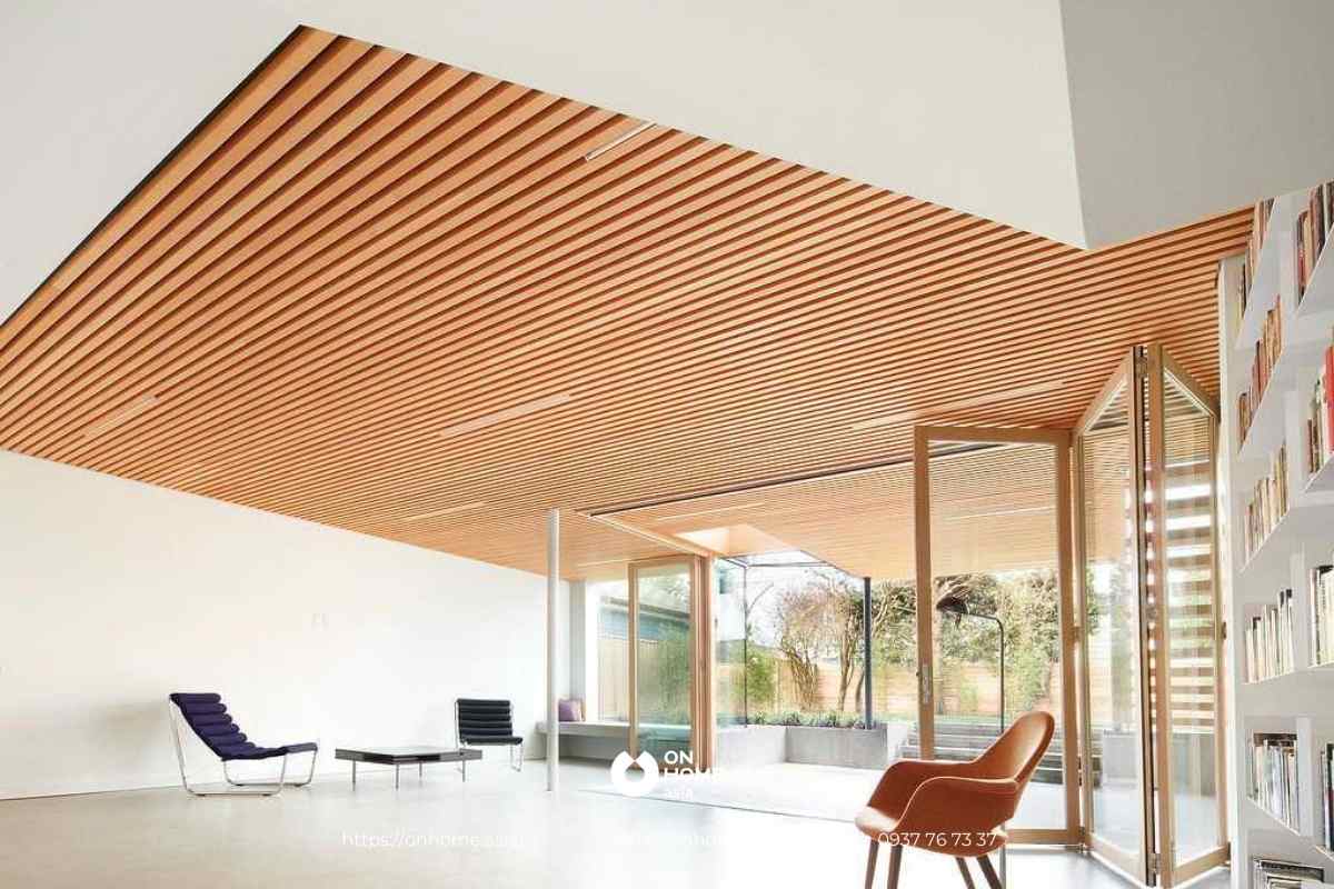 Trần nhà bằng gỗ nhựa&nbsp;