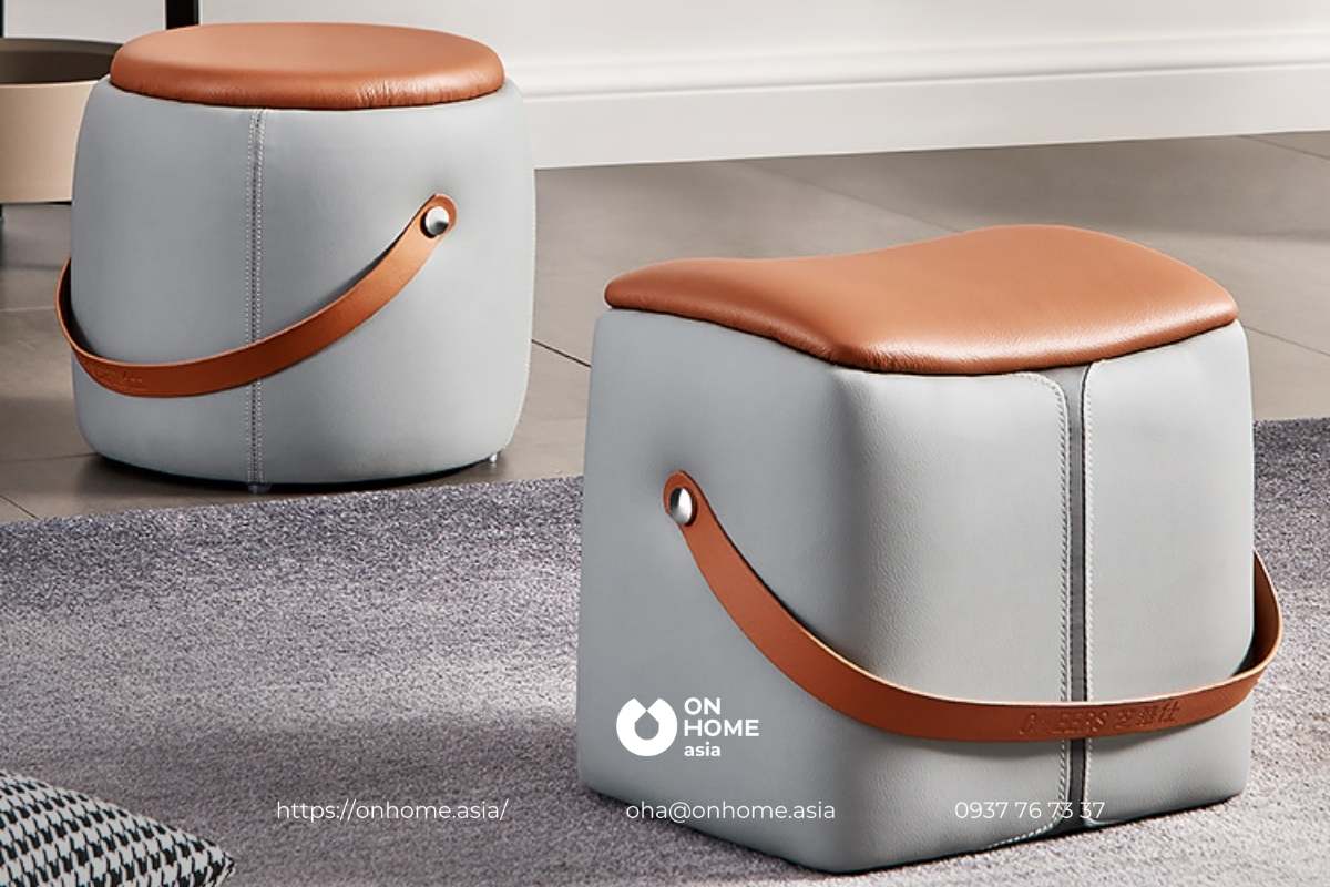 Ghế đôn bằng da cao cấp