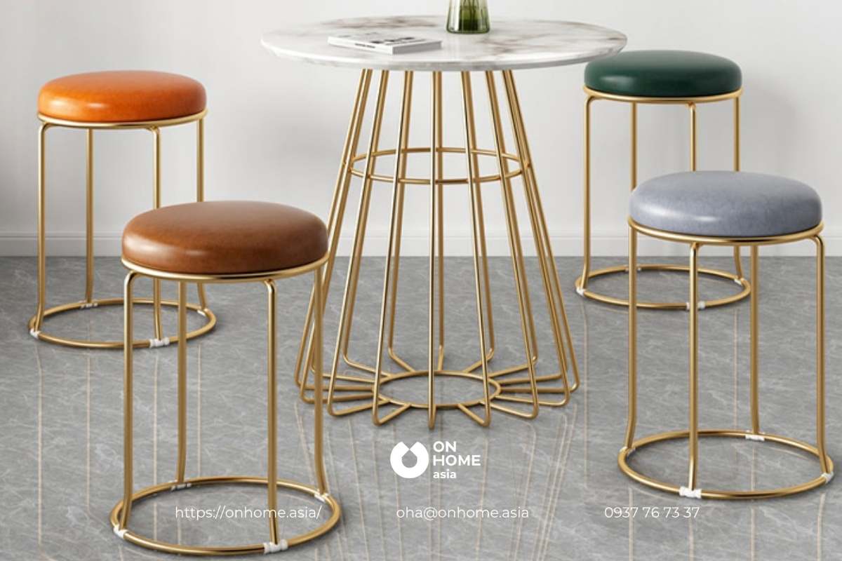 Ghế đôn inox sang trọng