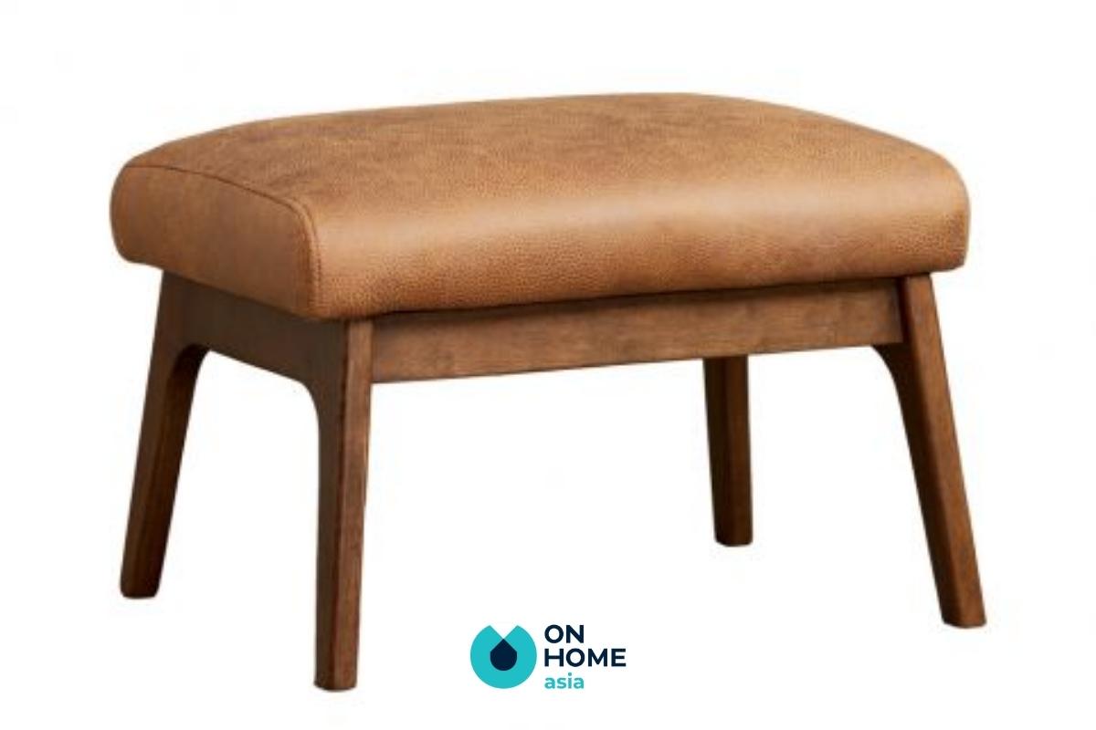 Ghế đôn gỗ vuông bọc da cao cấp