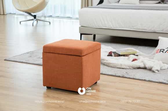 Ghế đôn vuông bọc nỉ cao cấp
