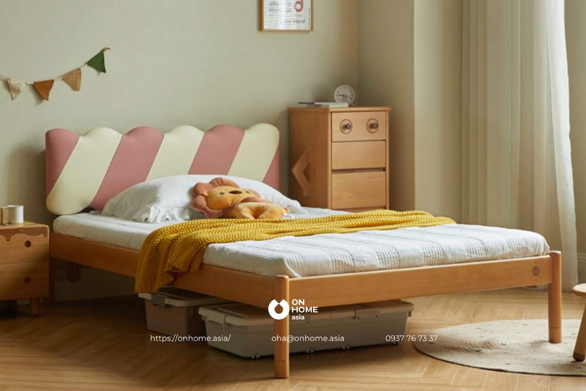 Giường cho bé trai 14 đơn giản hiện đại