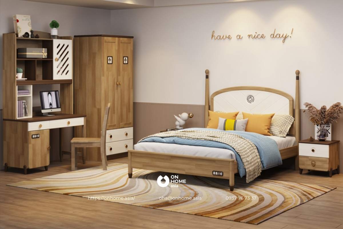 Giường cho bé trai 14 đơn giản mà đẹp