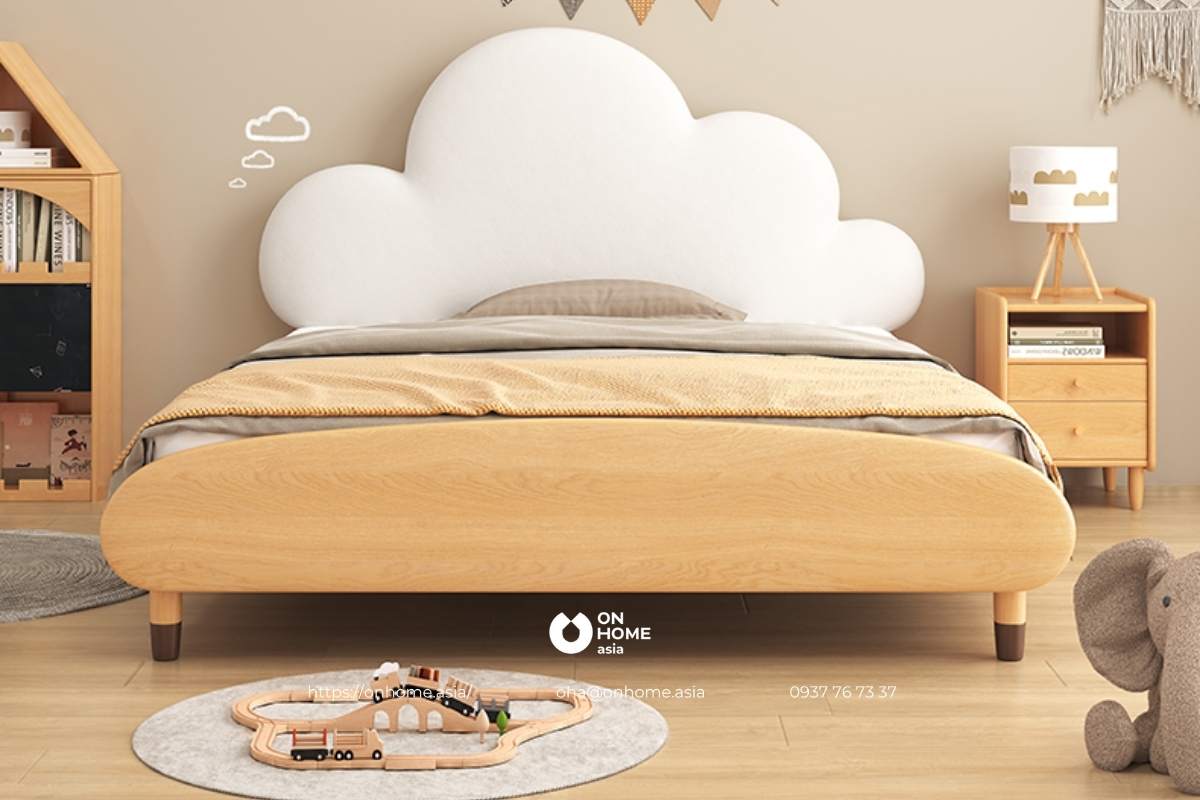 Giường bé trai đơn giản mà đẹp dành cho bé trai 5 tuổi