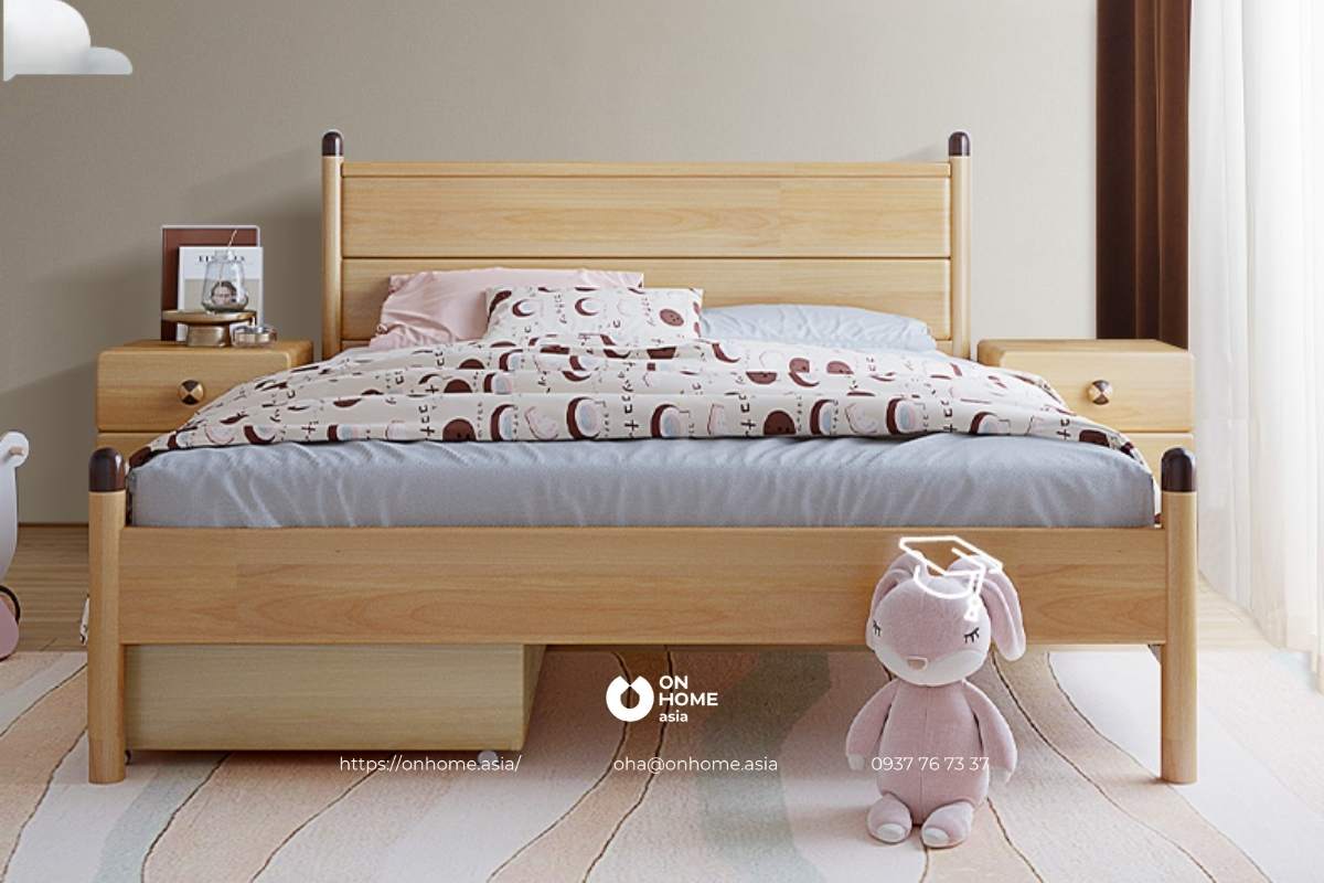 Giường gỗ dành cho bé trai 14 tuổi