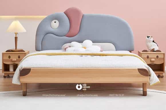 Giường cho bé trai bằng gỗ thiết kế đẹp