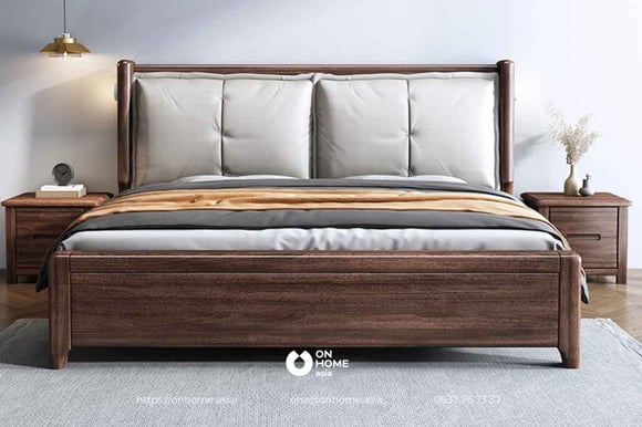 giường gỗ óc chó