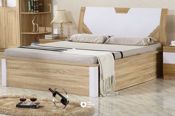 Giường ngủ 1m2 màu gỗ