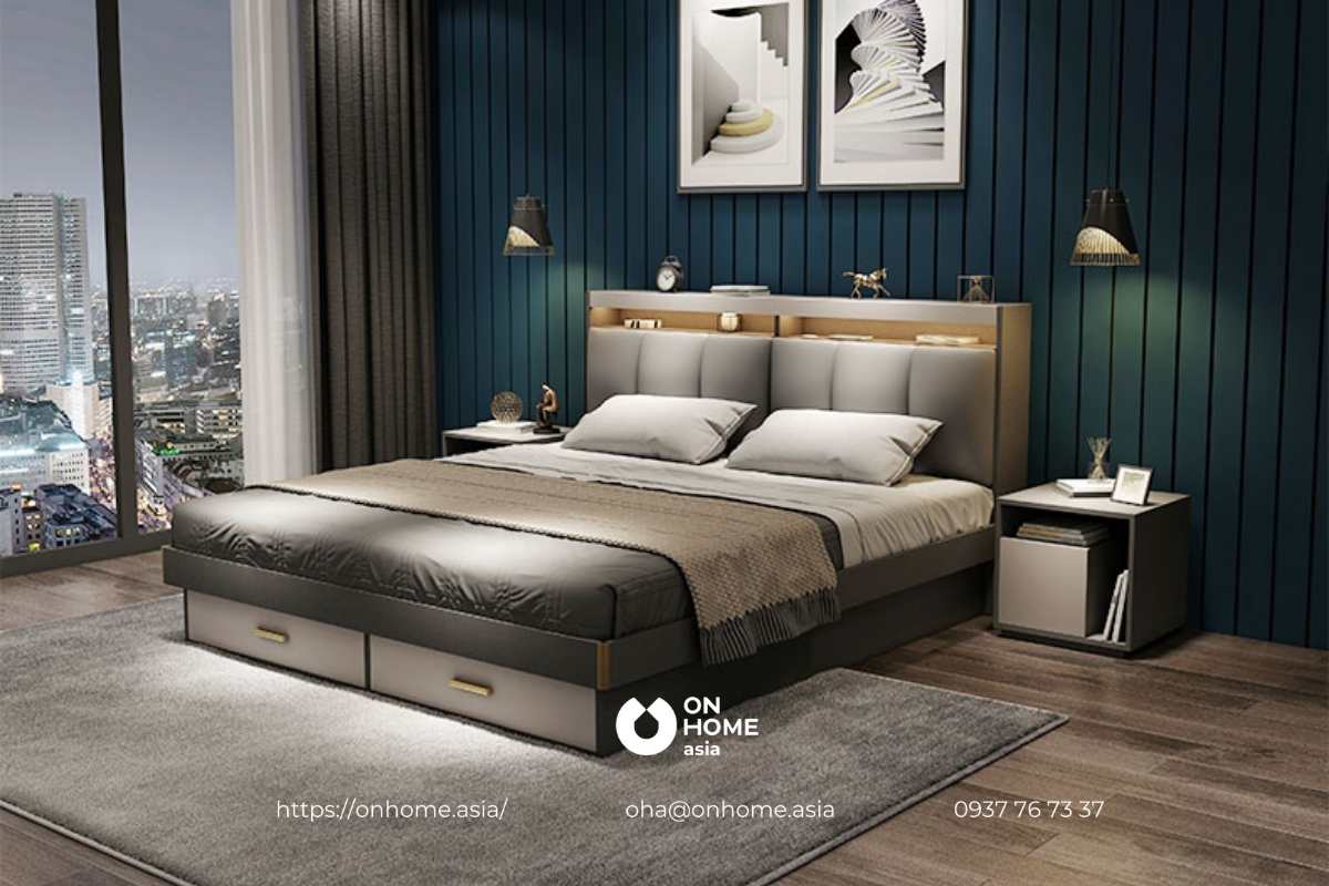 Giường ngủ có hộc kéo tiện lợi