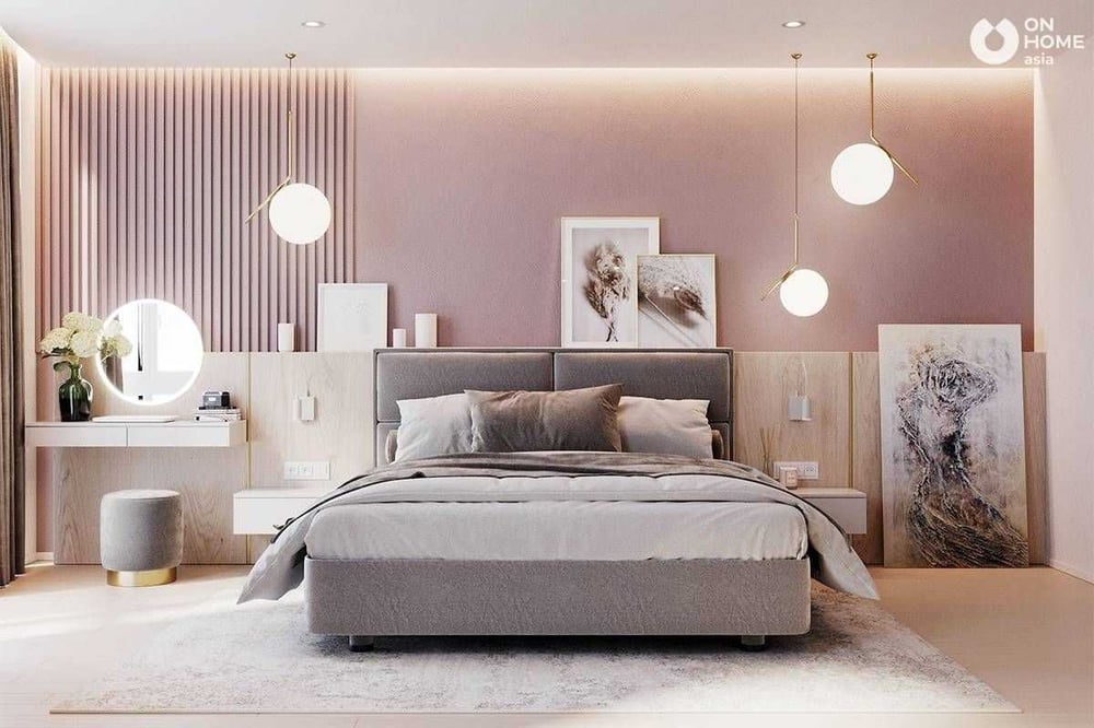 Giường ngủ thích hợp với những gam màu đơn giản